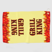 De Golf Grill King Red Flames Serviette barbecue (Horizontal)