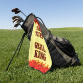 De Golf Grill King Red Flames Serviette barbecue (Vert)