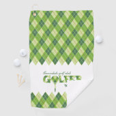 De Golf Jacquard doré vert plaid serviette personnalisée (En situation)