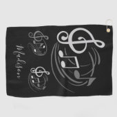 De Golf La musique note la serviette nommée faite sur (Horizontal)