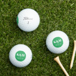 De Golf Mariage Week-end Date pour se souvenir des balles<br><div class="desc">Un design simple et moderne pour les initiales de couple et leur date spéciale. Idéal pour un gardien ou une faveur pour commémorer l'événement.</div>
