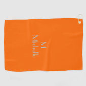 De Golf Neon orange - ajouter monogramme et nom serviette  (Horizontal)
