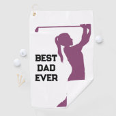 De Golf Pink Golfer Silhouette Custom Meilleures serviette (En situation)