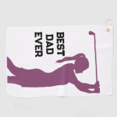 De Golf Pink Golfer Silhouette Custom Meilleures serviette (Horizontal)