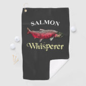 De Golf Saumon Whisperer Dark Fishing Serviette (En situation)