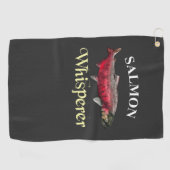 De Golf Saumon Whisperer Dark Fishing Serviette (Horizontal)