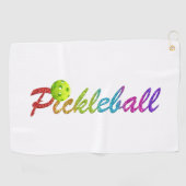 De Golf Serviette blanche couleur Pickleball (Horizontal)