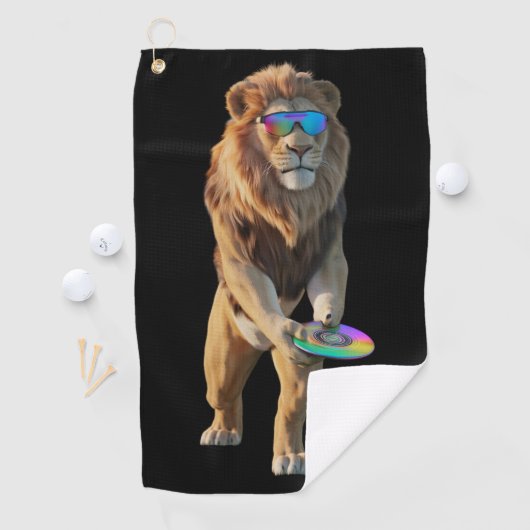 De Golf Serviette Lion Disk Golfer (En situation)