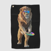 De Golf Serviette Lion Disk Golfer (Devant)