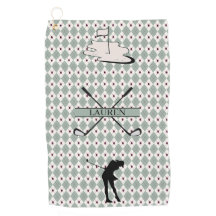 Serviette personnalisée avec monogramme Argyle pou