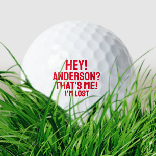 De Golf Typographie rouge personnalisée Drôle perdu balles
