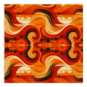 De golf uit de jaren 60 perfect poster