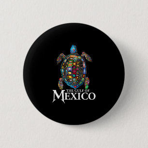 De Golf Van Mexico Edm Muziek Rave Dans Zeeschildp Ronde Button 5,7 Cm