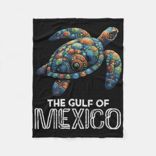 De Golf Van Mexico Schildpad Kleurrijke Mexicaanse Fleece Deken