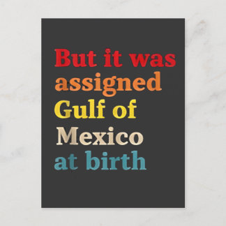 De Golf van Mexico werd bij de geboorte toegewezen Briefkaart