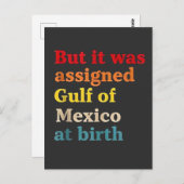 De Golf van Mexico werd bij de geboorte toegewezen Briefkaart (Voorkant / Achterkant)