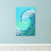 De golf van zijn revisie canvas afdruk (Insitu (Houten vloer))