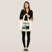 De golf vangen - Surfparadijs Grote Tote Bag (Voorkant (model))
