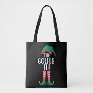 De Golfer Elf Golf Familie Bijpassende Kerstmis Draagtas