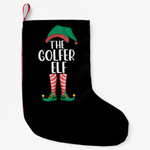 De golfer elf golf familie bijpassende Kerstmis Kleine Kerstsok