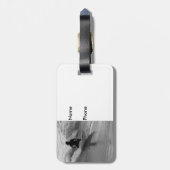 De golfgrayscale overleven bagagelabel (Achterkant verticaal)