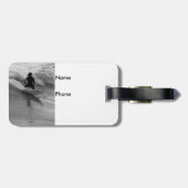 De golfgrayscale overleven bagagelabel (Achterkant horizontaal)