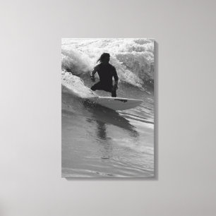 De golfgrayscale overleven canvas afdruk