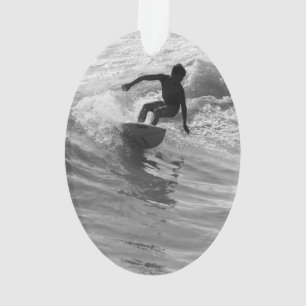 De golfgrayscale uitrusten ornament