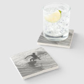 De golfgrayscale uitrusten stenen onderzetter (Zijkant)