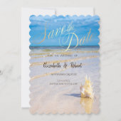 De golfslag van de knoeiboel ruilt de Datum Save The Date (Voorkant)