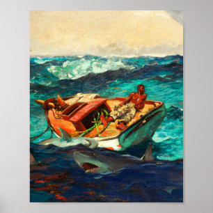 De Golfstroom door Winslow Homer Poster