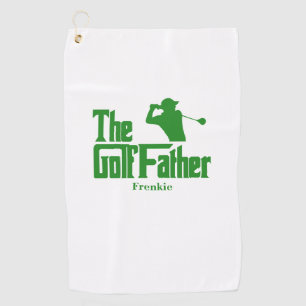 De golfvader met de naam Funny Golf Theme Golfhanddoek