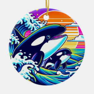 De golven overleven keramisch ornament