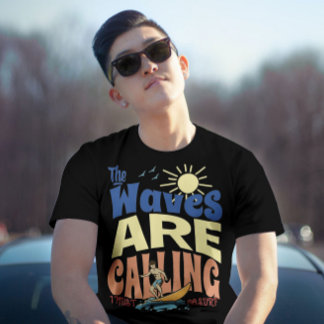 De golven roepen dat ik moet gaan surf 70s t-shirt