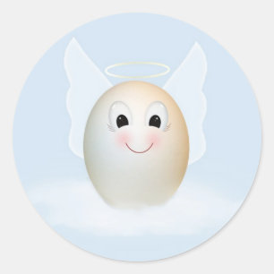 De Good Egg Angel Ronde Sticker