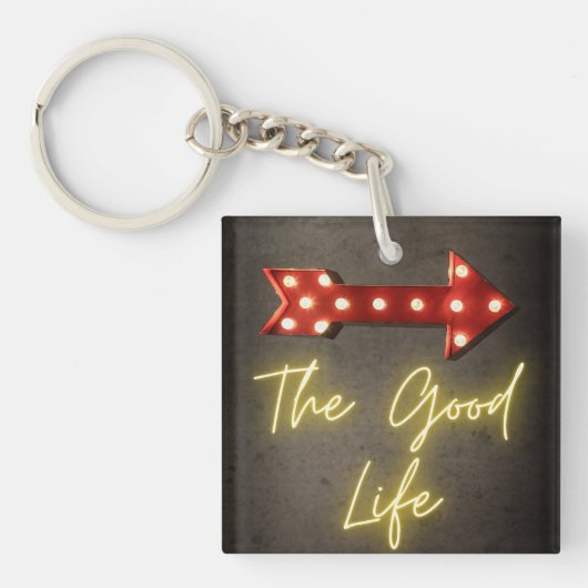 De Good Life Neon Arrow Sleutelhanger (voorkant)