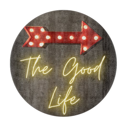 De Good Life Neon Arrow Snijplank (Voorkant)