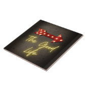 De Good Life Neon Arrow Tegeltje (Zijkant)