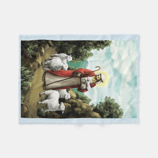 De Good Shepherd Fleece Deken (Voorkant (Horizontaal))
