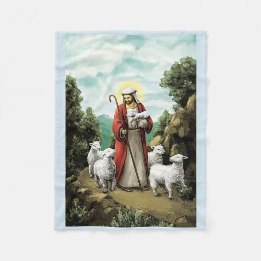 De Good Shepherd Fleece Deken (Voorkant)