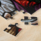 De Good Shepherd; Jezus op gekleurd glas Legpuzzel (Zijkant)
