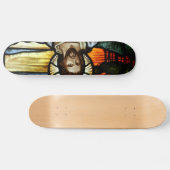 De Good Shepherd; Jezus op gekleurd glas Skateboard (Horizontaal)
