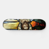De Good Shepherd; Jezus op gekleurd glas Skateboard (Horizontaal)