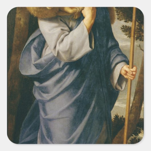 De Good Shepherd Vierkante Sticker (Voorkant)