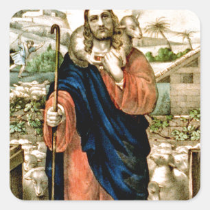 De Good Shepherd Vierkante Sticker
