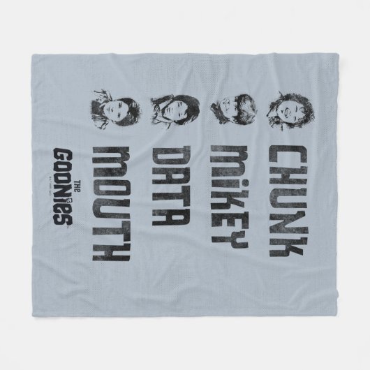De goonies | Chunk, Mikey, Data, Mouth Fleece Deken (Voorkant (Horizontaal))