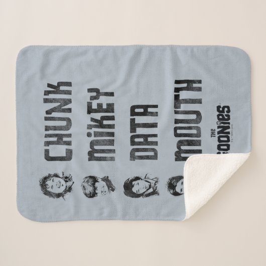 De goonies | Chunk, Mikey, Data, Mouth Sherpa Deken (Voorkant (horizontaal))