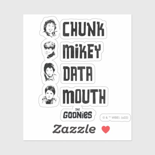 De goonies | Chunk, Mikey, Data, Mouth Sticker (Vel)