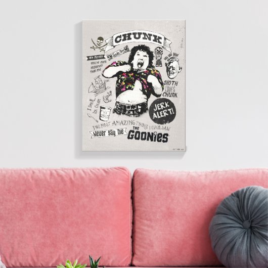 De Goonies Chunk Retro Collage Canvas Afdruk (Insitu (Woonkamer))