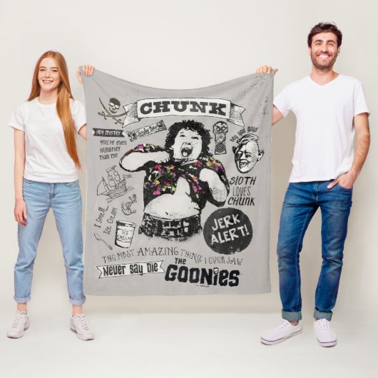 De Goonies Chunk Retro Collage Fleece Deken (In situ)